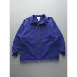 Vintage 1990s Ezze Wear Swiss Cotton Faded Purple Full-Zip Jacket Women's M